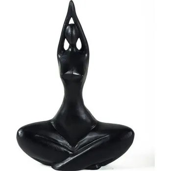 Dřevěná soška MEDITACE 31 cm - černá 269