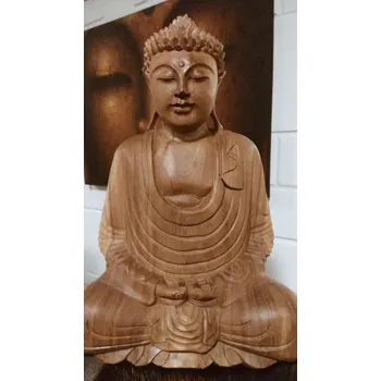 Buddha 40 cm - dřevěná soška Buddhy 1603106