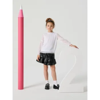 Dívčí sukně Sinsay - Minisukně z imitace kůže - černá - WK026-99X - WK026-99X-128