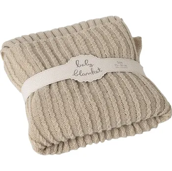 Dětská deka Maileg Pletená dečka pro miminko 75 x 95 cm béžová