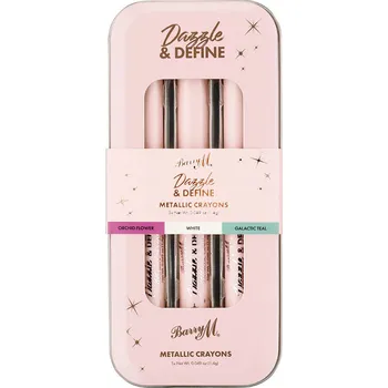 Kosmetická sada Barry M Dazzle & Define Metallic Crayons (Orchid Flower, White, Galactic Teal) 3 ks odstin Orchid Flower, White, Galactic Teal