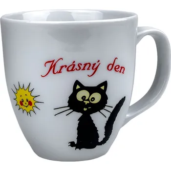 hrnek 465ml Bobby KRÁSNÝ DEN+KOČKA porcelán