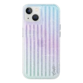 Etui UNIQ Coehl Linear do iPhone 15 - różowo-niebieskie