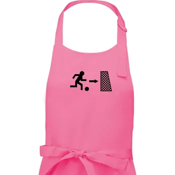 Kuchyňská zástěra Únik fotbal - Pánská zástěra na vaření - Univerzální velikost ( Růžová )