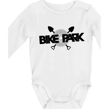 Bike park kazeta - Body kojenecké s dlouhým rukávem - Dlouhý r. 3-6 měs ( Bílá )