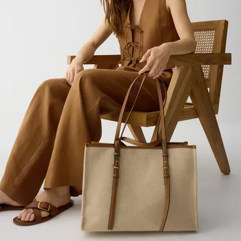 Kabelka Reserved - Jutová nákupní taška - hnědá - 372CN-88X - 372CN-88X-ONE