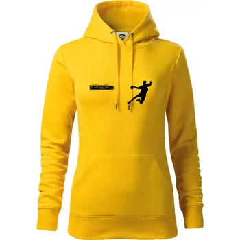 Dámská mikina Handball sport - Mikina dámská Cape s kapucí - L ( Žlutá )