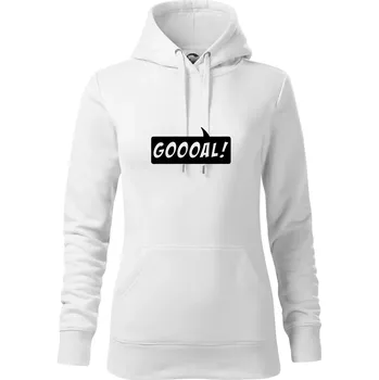 Dámská mikina Goooal - Mikina dámská Cape s kapucí - XL ( Bílá )