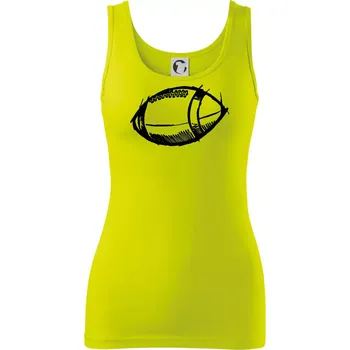 Dámské tričko Americký fotbal míč skica - Dámské tílko - XL ( Limetková )