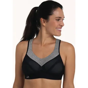 Podprsenka PanAlp wool sportovní podprsenka 5555 black/melange - Active 484 black/melange 80A