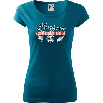 Dámské oblečení Znojmo město s tradicí - Dámské triko Pure - L ( Petrolejová )