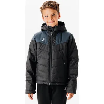 KIPSTA Dětská fotbalová krátká bunda hřejivá černá 5-6 LET ČERNÁ