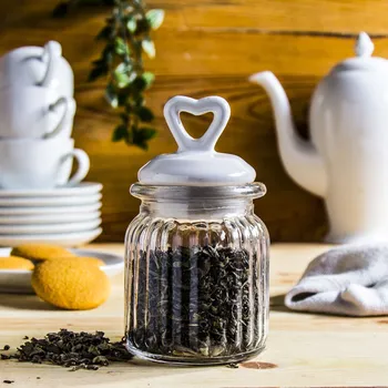 Zavařovací sklenice Dekorativní skleněná nádoba s víčkem LOVELY 0,3 l