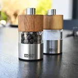 ADHOC David 6,2 cm 2 ks - ocelové ruční mlýnky na pepř a sůl