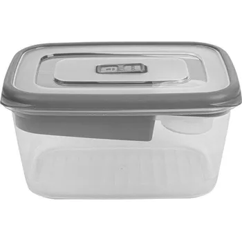 Svačinový box Box na oběd / Dvoukomorový plastový box na snídani ACTIVE GREY 1,7 l