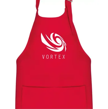 Kuchyňská zástěra Vortex logo jednobarevné - Dětská zástěra na vaření - Univerzální velikost ( Červená )