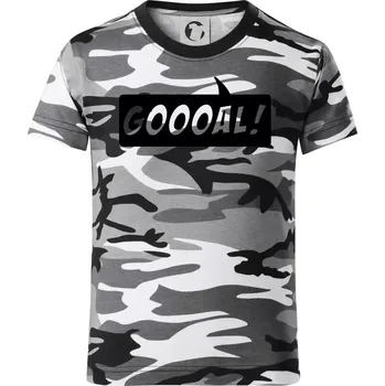 Chlapecké tričko Goooal - Dětské maskáčové triko - 104-110cm / 3-4 roky ( Šedý maskáč )