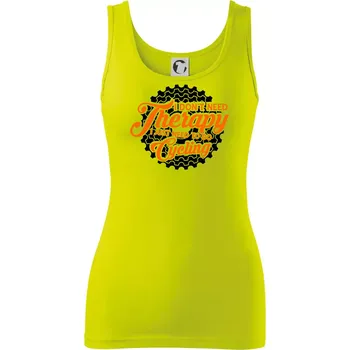Dámské tričko I don't need therapy cycling - Dámské tílko - 2XL ( Limetková )