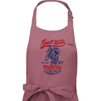 Kuchyňská zástěra Tour De Hills - Pánská zástěra na vaření - Univerzální velikost ( Starorůžová )
