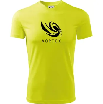Pánské tričko Vortex logo jednobarevné - Pánské triko Fantasy sportovní (dresovina) - 3XL ( Neonově žlutá )