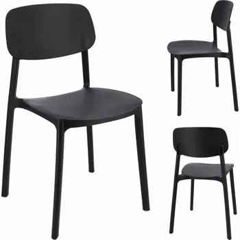 Jídelní židle Plastová židle LARA černá
