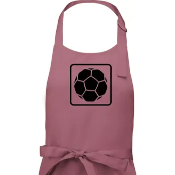 Kuchyňská zástěra Fotbalový míč emblem - Dámská zástěra na vaření - Univerzální velikost ( Starorůžová )