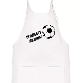 Kuchyňská zástěra To mám být jen doma? - Fotbal - Dětská zástěra na vaření - Univerzální velikost ( Bílá )