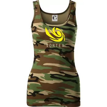 Dámské tričko Vortex logo barevné - Dámské Maskáčové tílko - M ( Hnědý maskáč )