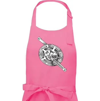 Kuchyňská zástěra Cyklo převodník - Dámská zástěra na vaření - Univerzální velikost ( Růžová )