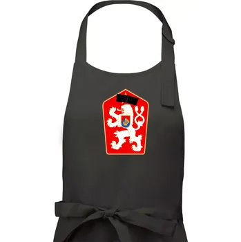 Kuchyňská zástěra Mistrovství světa v ledním hokeji 1969 znak samostatný bez čísla - Pánská zástěra na vaření - Univerzální velikost ( Dřevěné uhlí )
