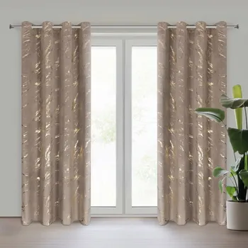 Závěs Sametový závěs MOLLY 140 x 250 cm hnědý