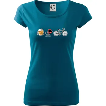 Dámské tričko Hattrick kolo - Dámské triko Pure - 2XL ( Petrolejová )