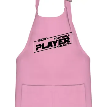 Kuchyňská zástěra Best football player in galaxy - Dětská zástěra na vaření - Univerzální velikost ( Růžová )