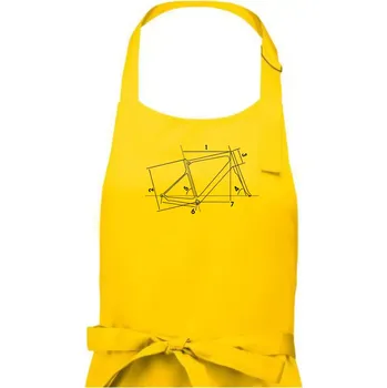 Kuchyňská zástěra Cyclo nákres - Pánská zástěra na vaření - Univerzální velikost ( Žlutá )