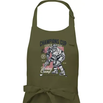 Kuchyňská zástěra Champions Cup Hockey - Pánská zástěra na vaření - Univerzální velikost ( Khaki )