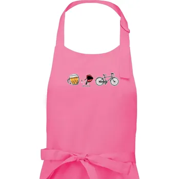 Kuchyňská zástěra Hattrick kolo - Pánská zástěra na vaření - Univerzální velikost ( Růžová )