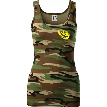 Dámské tričko Vortex logo na prso - Dámské Maskáčové tílko - XS ( Hnědý maskáč )