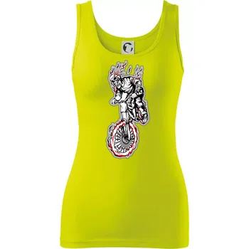 Dámské tričko Kostra downhill - Dámské tílko - L ( Limetková )