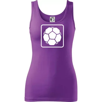 Dámské tričko Fotbalový míč emblem - Dámské tílko - 2XL ( Fialová )
