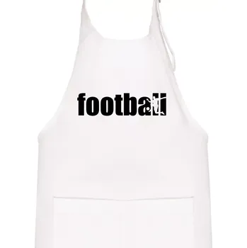 Kuchyňská zástěra Football nápis - Dětská zástěra na vaření - Univerzální velikost ( Bílá )