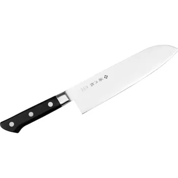 Kuchyňský nůž TOJIRO DP3 21 cm černý - nůž Santoku z nerezové oceli