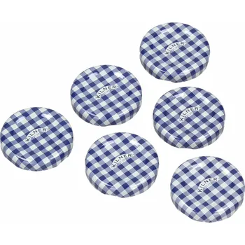 Víčko na zavařovací sklenici KILNER Jar 4,3 cm 6 ks modrá – kovová šroubovací víčka na sklenice