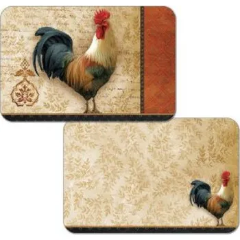 prostírání Oboustranná plastová podložka na stůl CALA HOME ROOSTER vícebarevná 43 x 28,5 cm