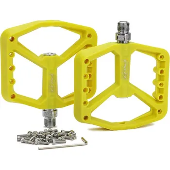 Pedál na kolo Pedály Enlee NY02 plastová platforma 110 x 100 mm žlutá