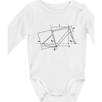 Kojenecký body Cyclo nákres - Body kojenecké s dlouhým rukávem - Dlouhý r. do 3 měs ( Bílá )