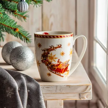 Vánoční hrnek DUO porcelán SANTA ON SLEIGH 350 l