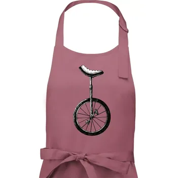 Kuchyňská zástěra jednokolka kreslená - Pánská zástěra na vaření - Univerzální velikost ( Starorůžová )