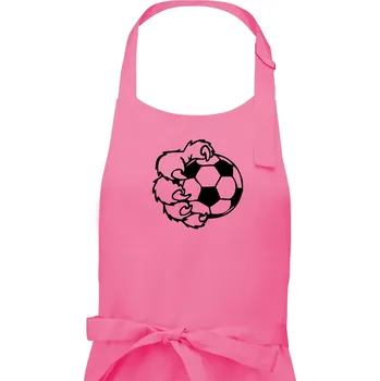 Kuchyňská zástěra Medvědí tlapa fotbal - Dámská zástěra na vaření - Univerzální velikost ( Růžová )