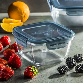 Dóza na potraviny BORMIOLI ROCCO Frigoverre Evolution čtvercová 07 l – skleněná vzduchotěsná dóza na potraviny