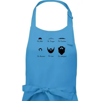 Kuchyňská zástěra Mustache types of mustache - Dámská zástěra na vaření - Univerzální velikost ( Světlý tyrkys )